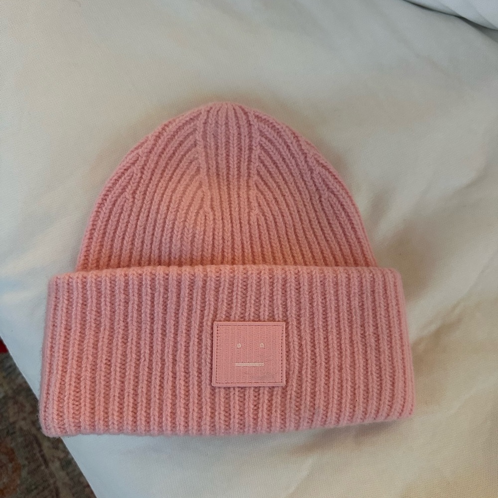 Acne Studios Large Face Logo Beanie